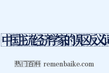 中国主流经济学家的误区反义词是什么意思的图片